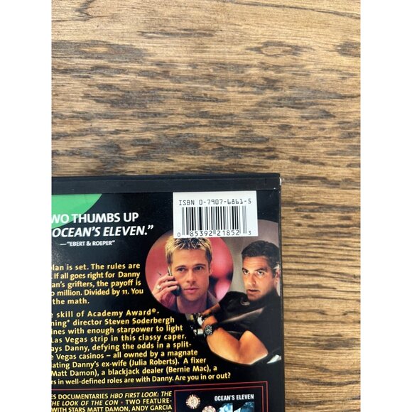 Oceans Eleven Fullscreen DVD 2001 Crime Comedy Movie George Clooney Pre-Owned - Picture 3 of 4